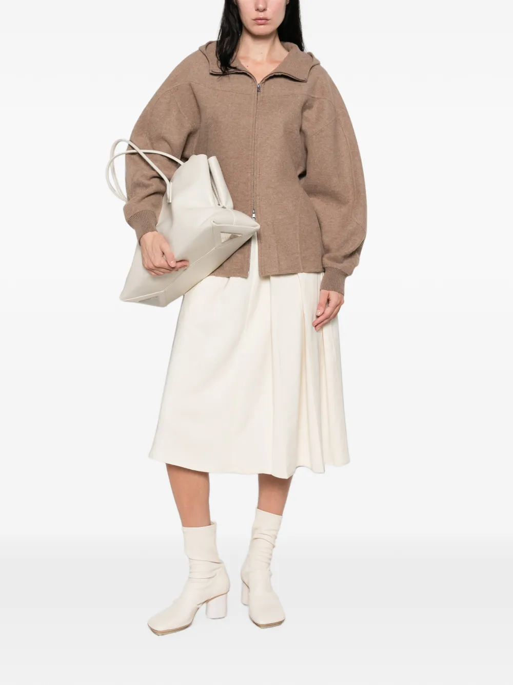 Max Mara zip-up hooded jacket Bruin