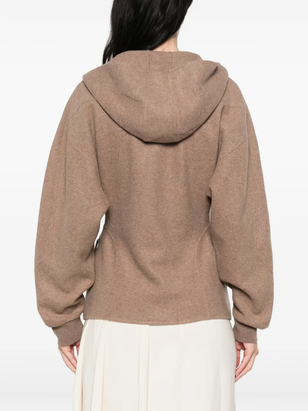Max Mara zip-up hooded jacket Bruin