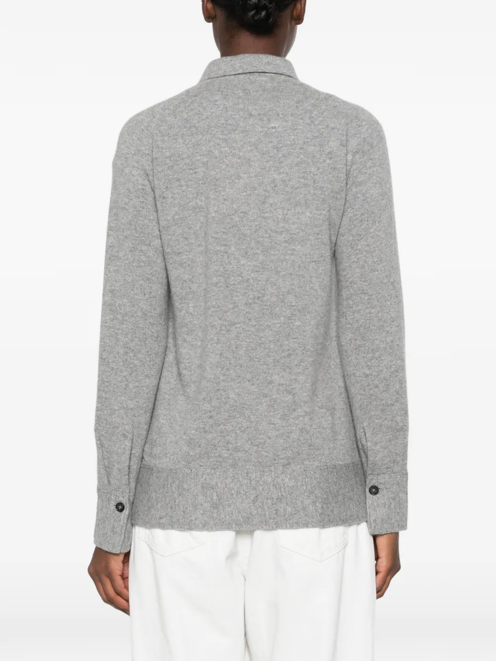 TOTEME patch-pocket knitted shirt Grijs