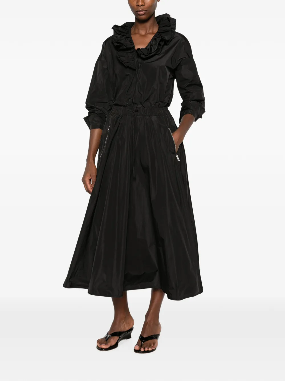 SUSANNE BOMMER Shirt met ruches Zwart