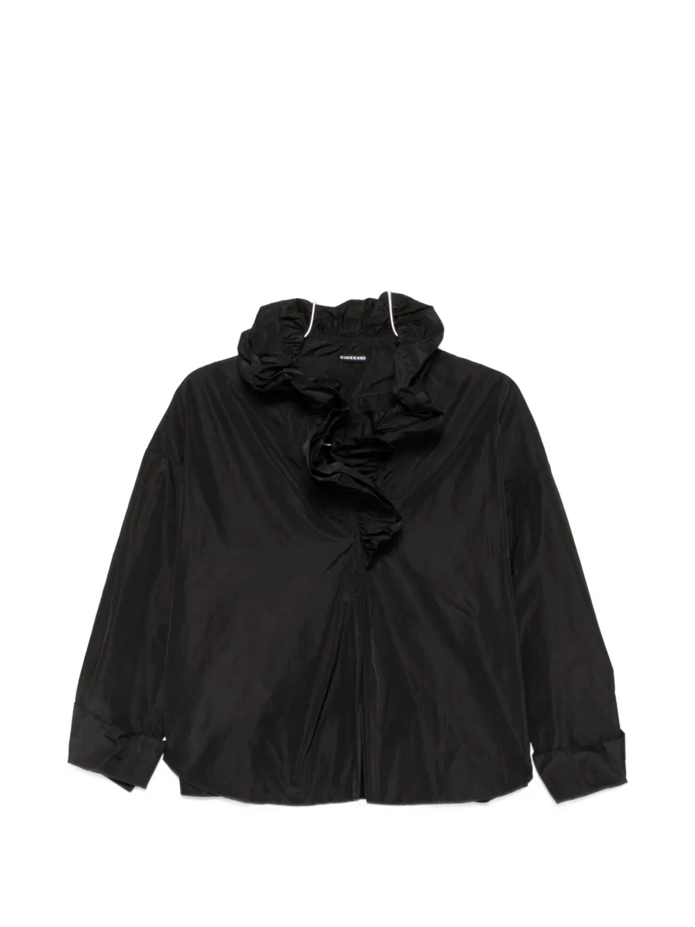 SUSANNE BOMMER Taffeta ruffled long-sleeve shirt - Nero