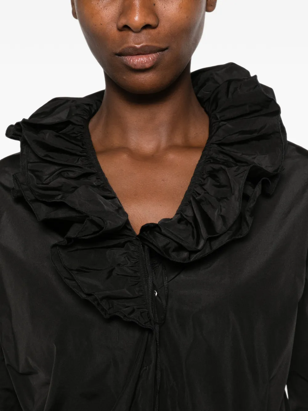SUSANNE BOMMER Shirt met ruches Zwart