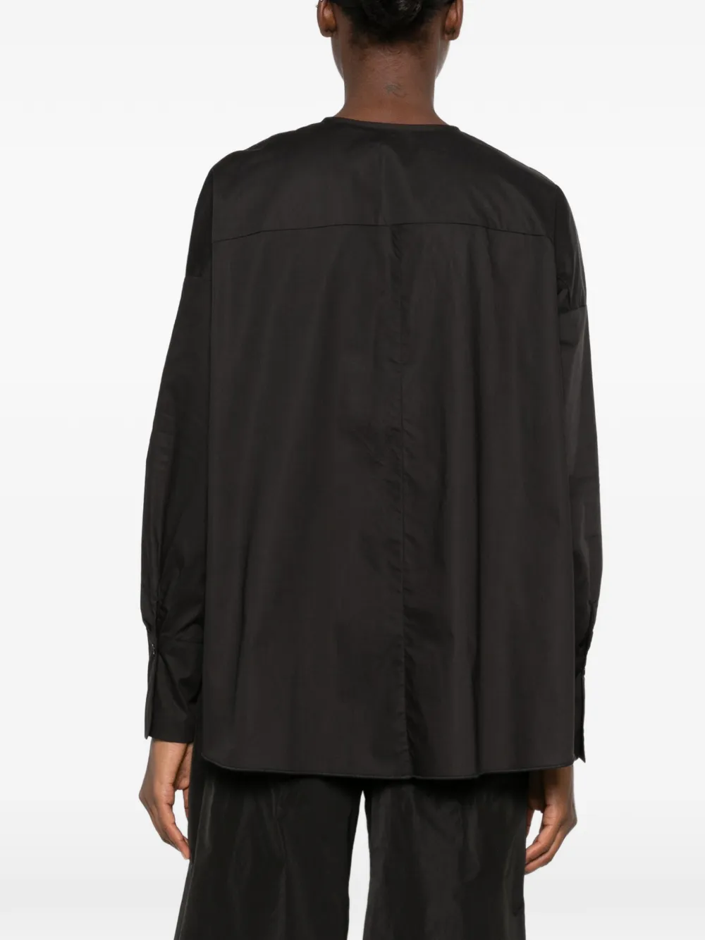 SUSANNE BOMMER Shirt met ruches Zwart
