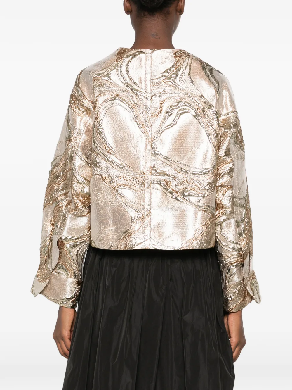 SUSANNE BOMMER Jack met metallic jacquard Goud