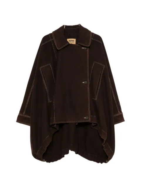 Uma Wang Kew contrast-stitch oversized jacket