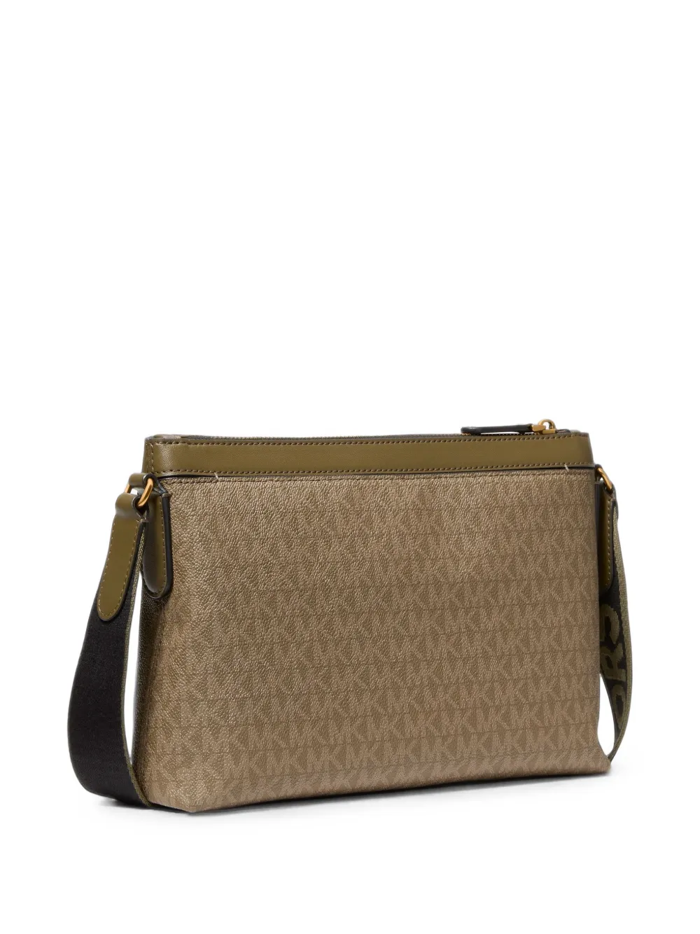 Michael Kors Hudson Signature messengertas met logo Beige
