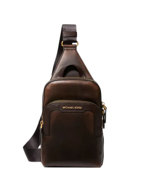 Michael Kors Hudson medium burnished leather sling bag