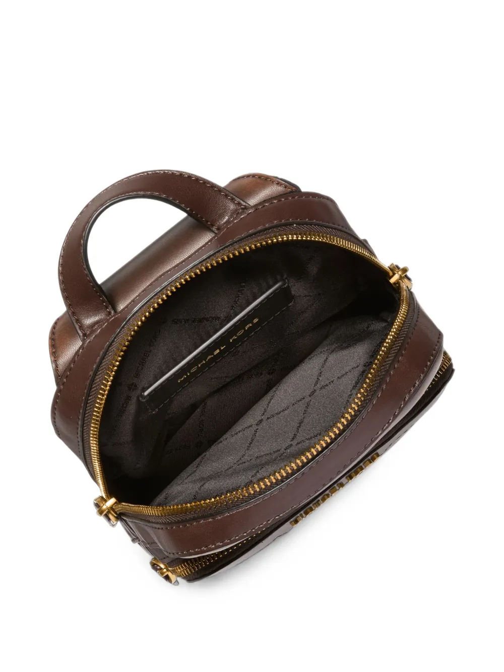 Michael Kors Medium Hudson leren tas Bruin