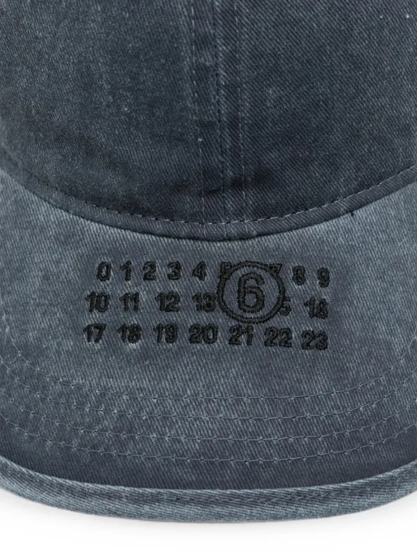 MM6 Maison Margiela Numeric Signature Baseball Cap | Blue | FARFETCH
