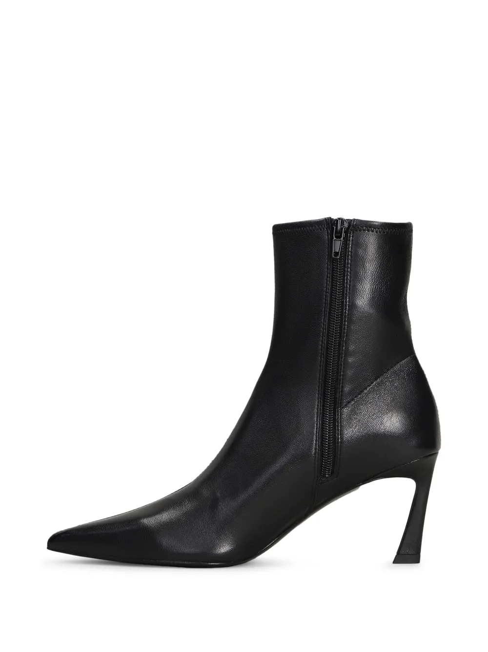 SIMKHAI Katya Pointed-toe Ankle Boots in Black, view 4