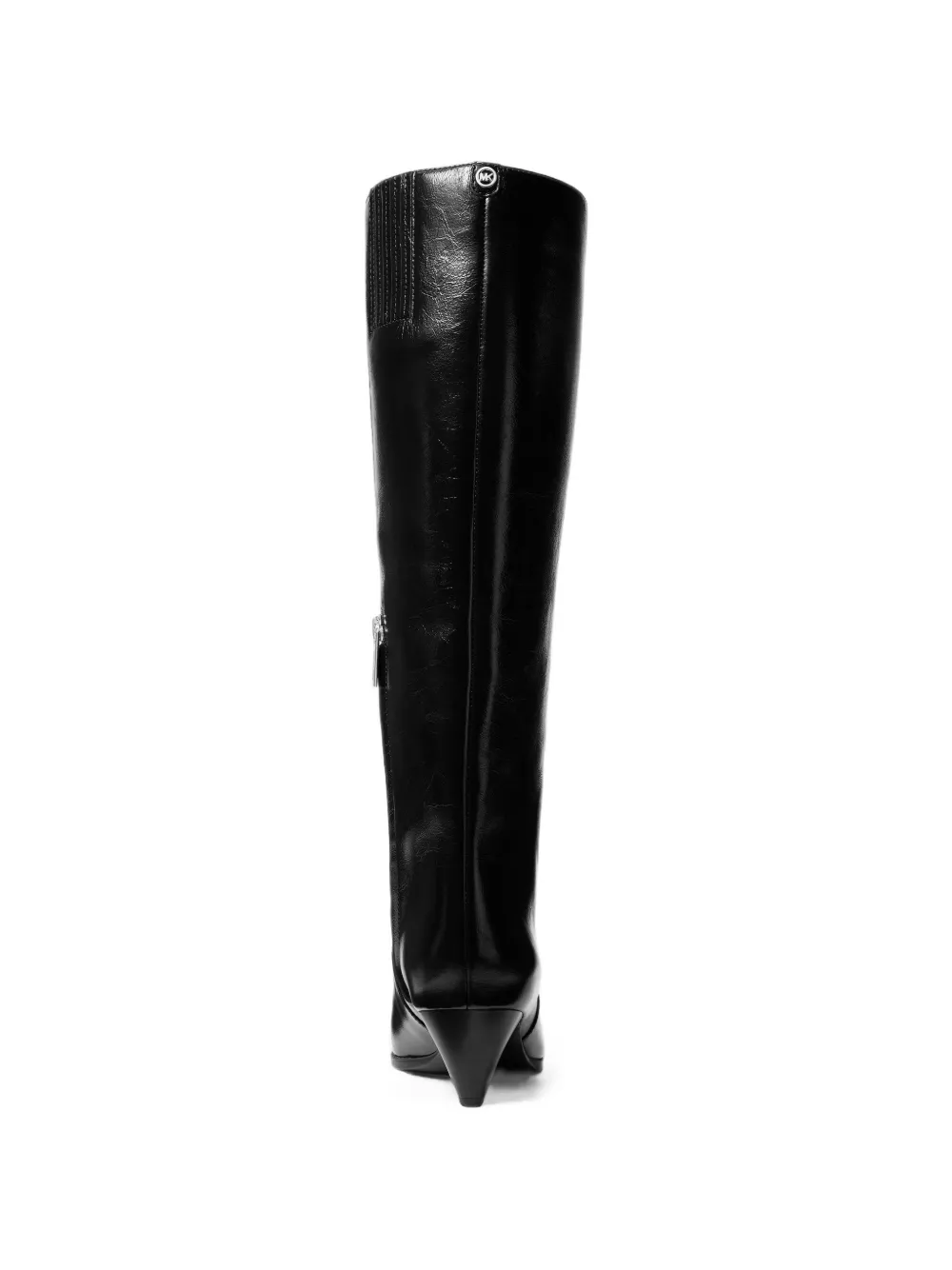 Michael Kors Jayla crinkled leather boots Zwart