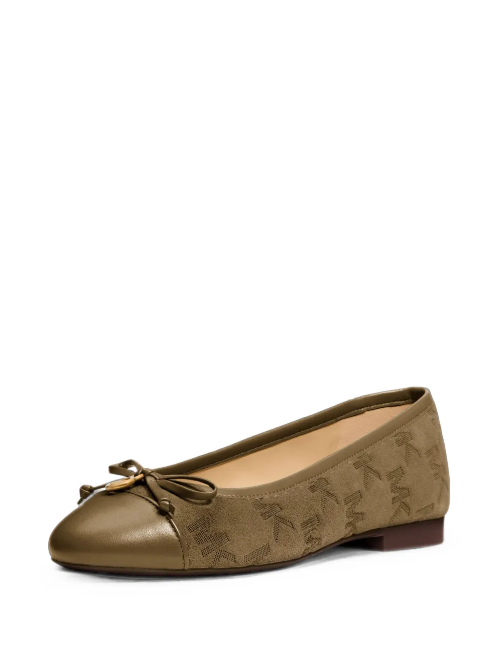 Michael Kors Piper Flex bow-detail ballet flats Groen