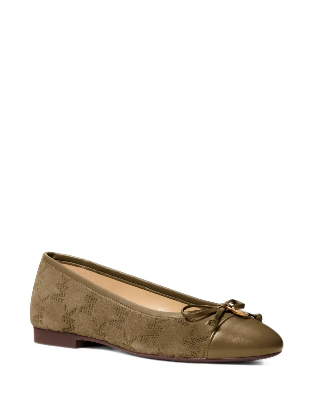 Michael Kors Piper Flex bow-detail ballet flats Groen
