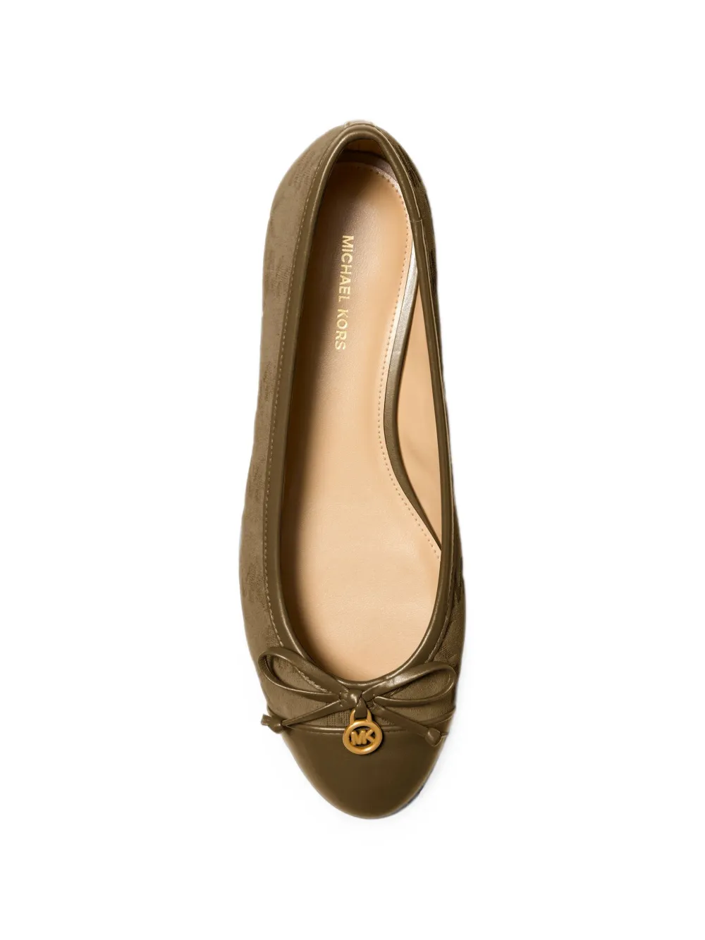 Michael Kors Piper Flex bow-detail ballet flats Groen