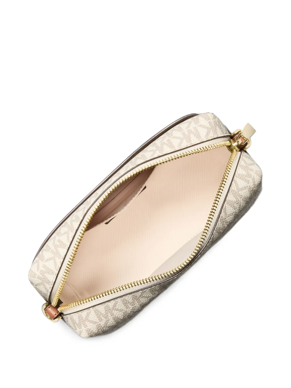 Michael Kors Schoudertas met monogram-print Beige
