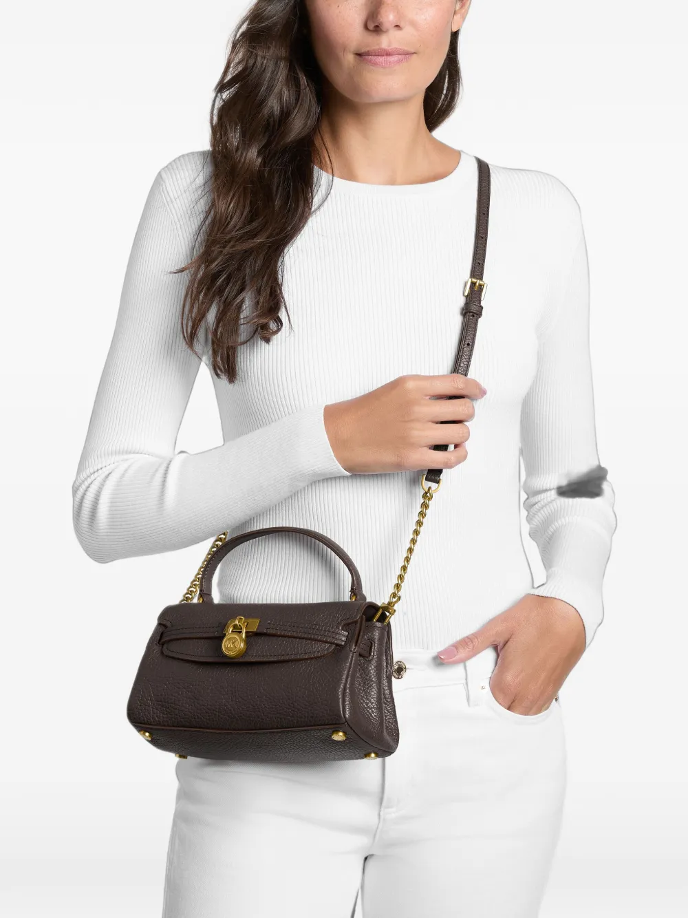 Michael Kors Hamilton Moderne extra-small textured leather slouchy cross body bag