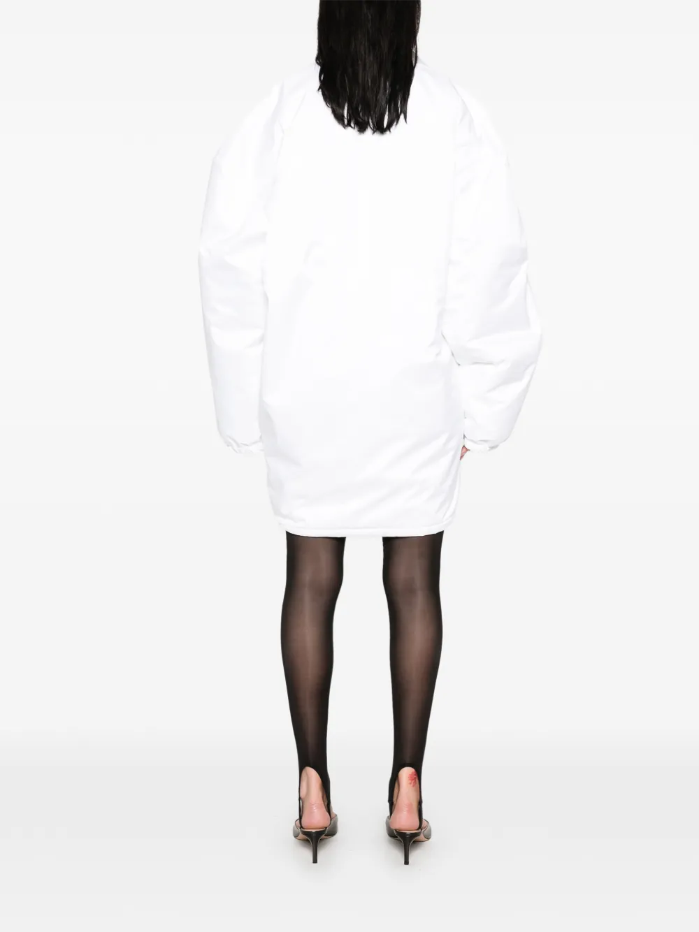 Marie Adam-Leenaerdt draped oversized hoodie coat Wit