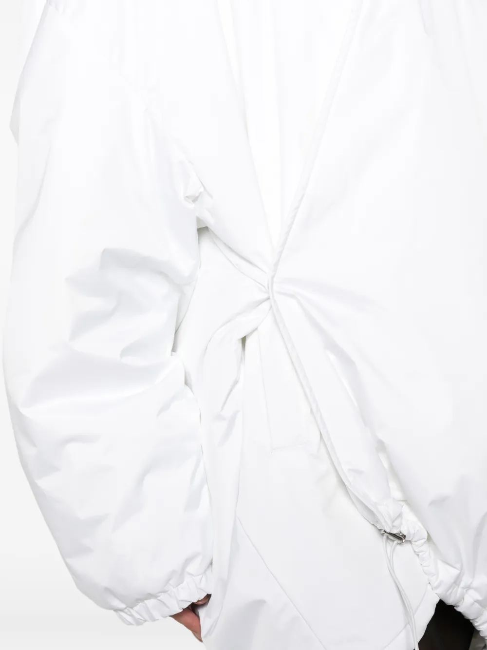 Marie Adam-Leenaerdt draped oversized hoodie coat Wit