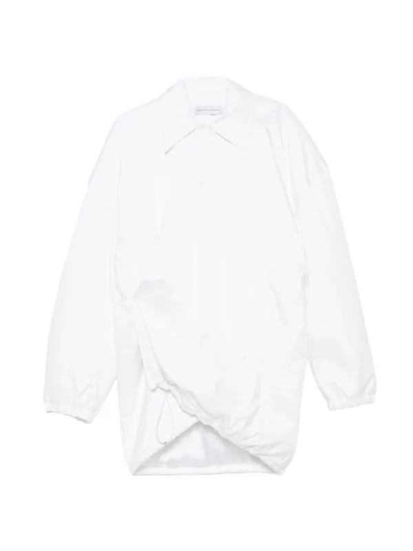 Marie Adam-Leenaerdt Draped Oversized Hoodie Coat in White