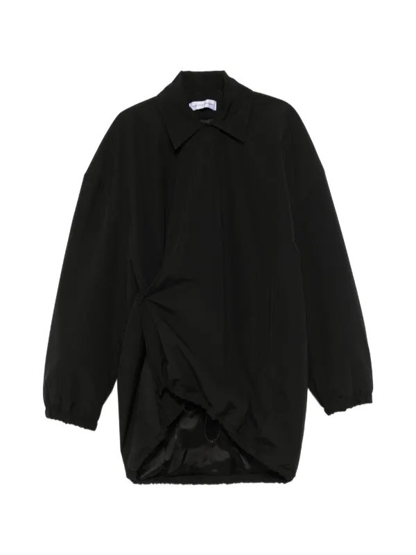 Marie Adam-Leenaerdt Oversized Draped Hoodie Coat in Black