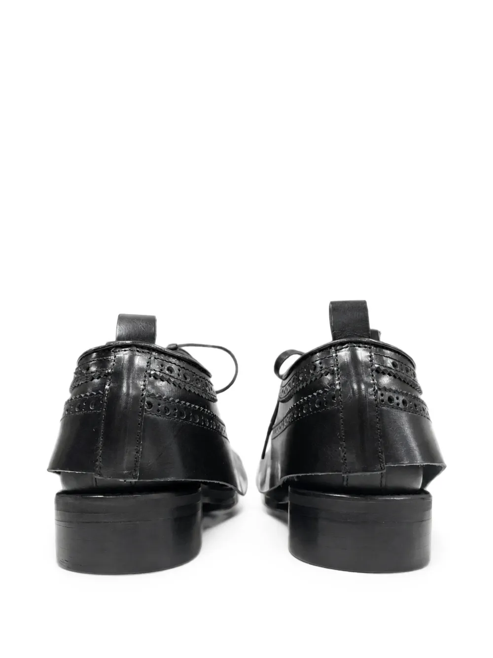 Comme des Garçons Homme Plus brogue-detail leather derby shoes Zwart