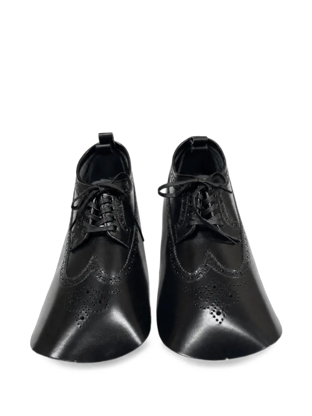 Comme des Garçons Homme Plus brogue-detail leather derby shoes Zwart