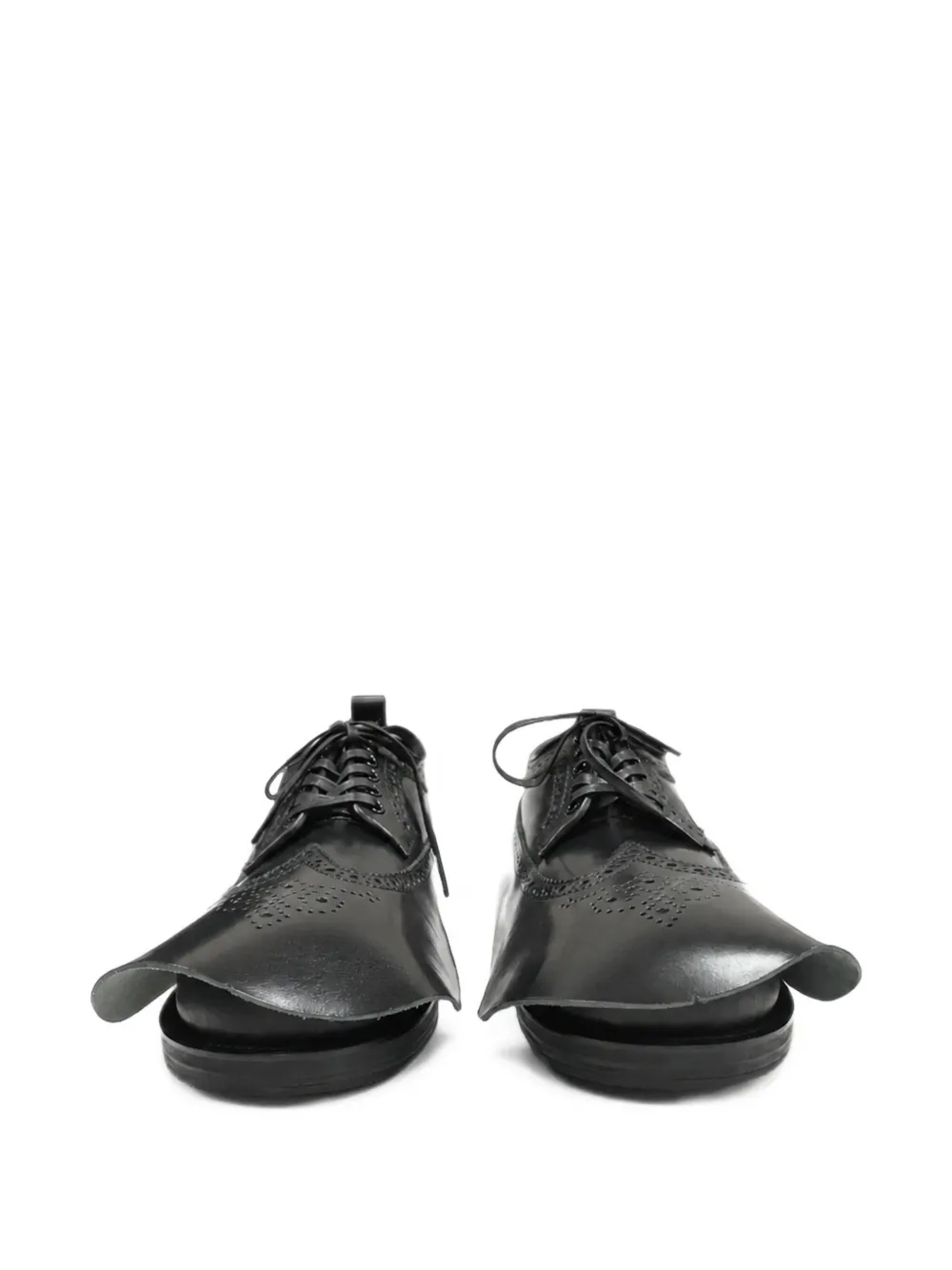 Comme des Garçons Homme Plus brogue-detail leather derby shoes Zwart
