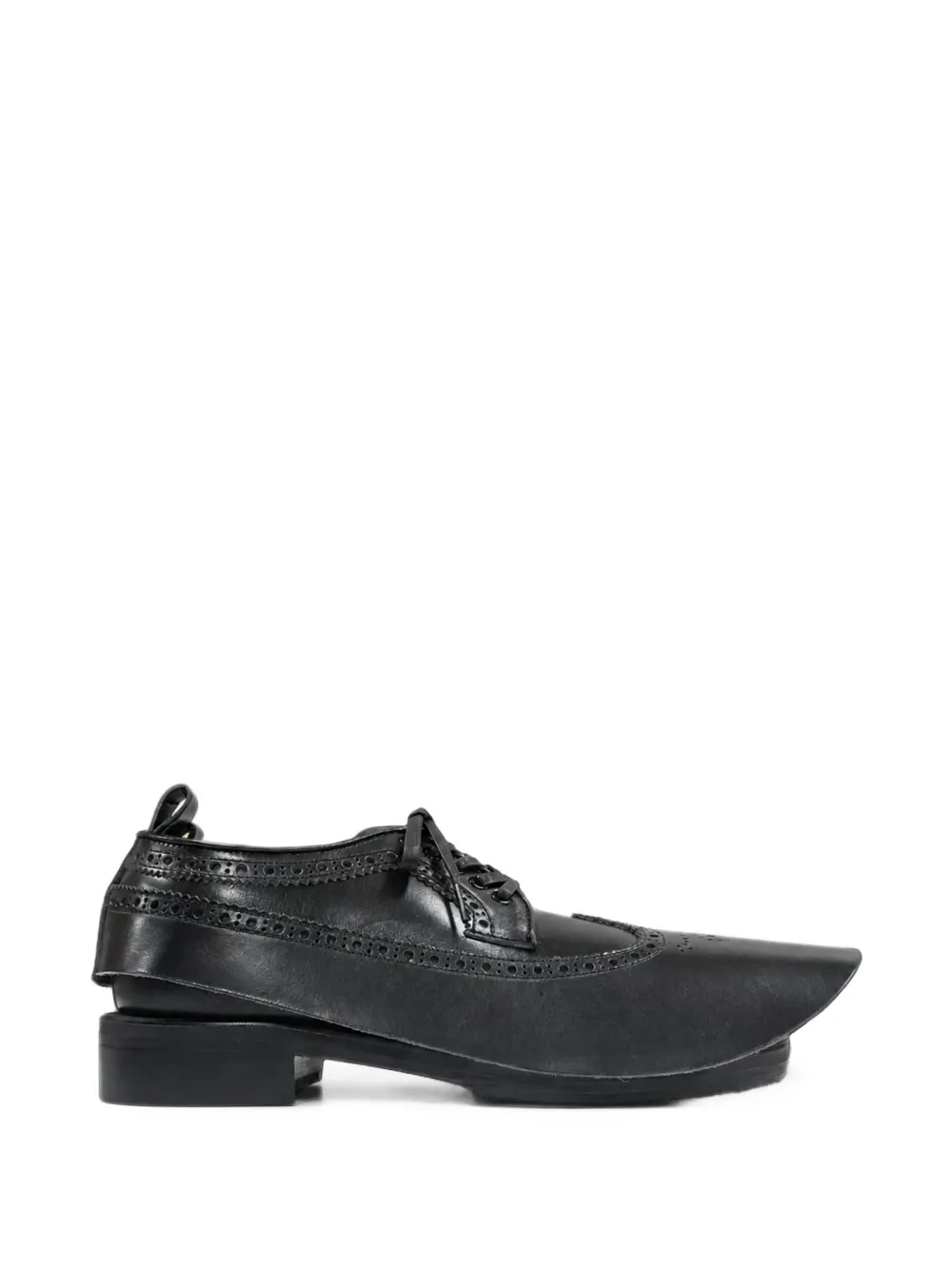 Comme des Garçons Homme Plus brogue-detail leather derby shoes Zwart