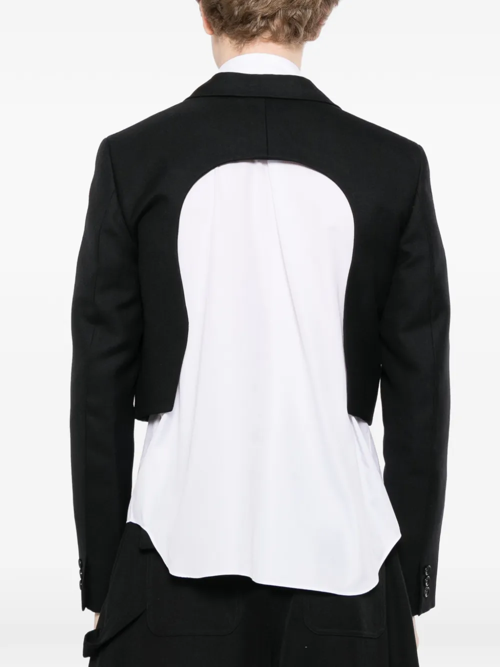 Comme des Garçons Homme Plus cutout blazer Zwart