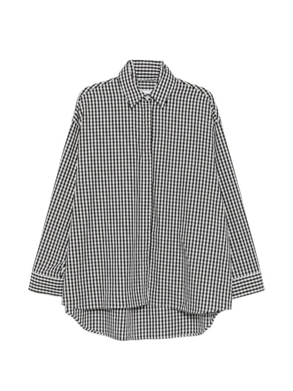 Marie Adam-Leenaerdt Gingham-check Oversized Shirt in Black