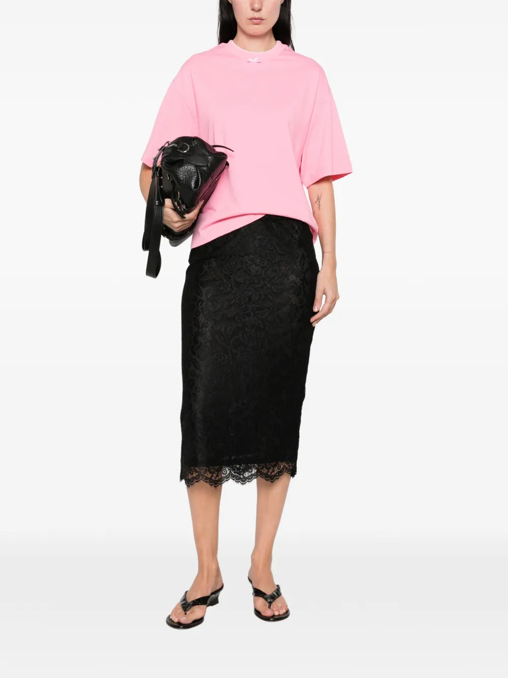 Marie Adam-Leenaerdt T-shirt met strikdetail Roze
