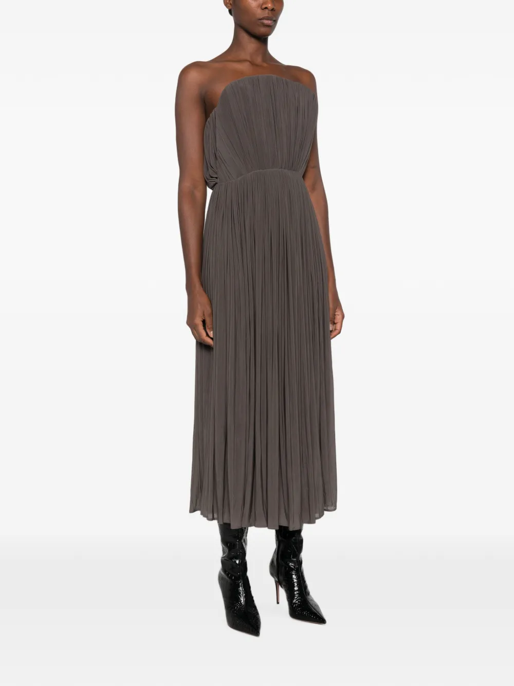 Magda Butrym Strapless midi-jurk Grijs