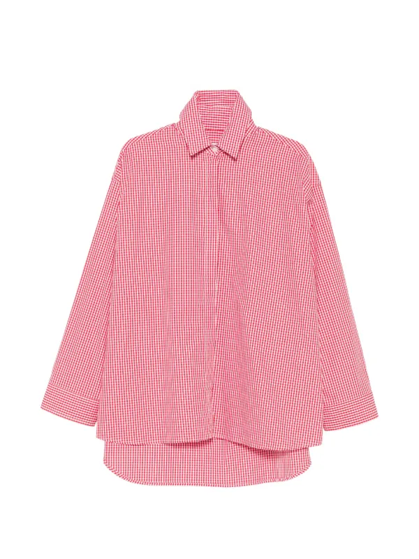 Marie Adam-Leenaerdt Gingham-check Oversized Shirt in Red