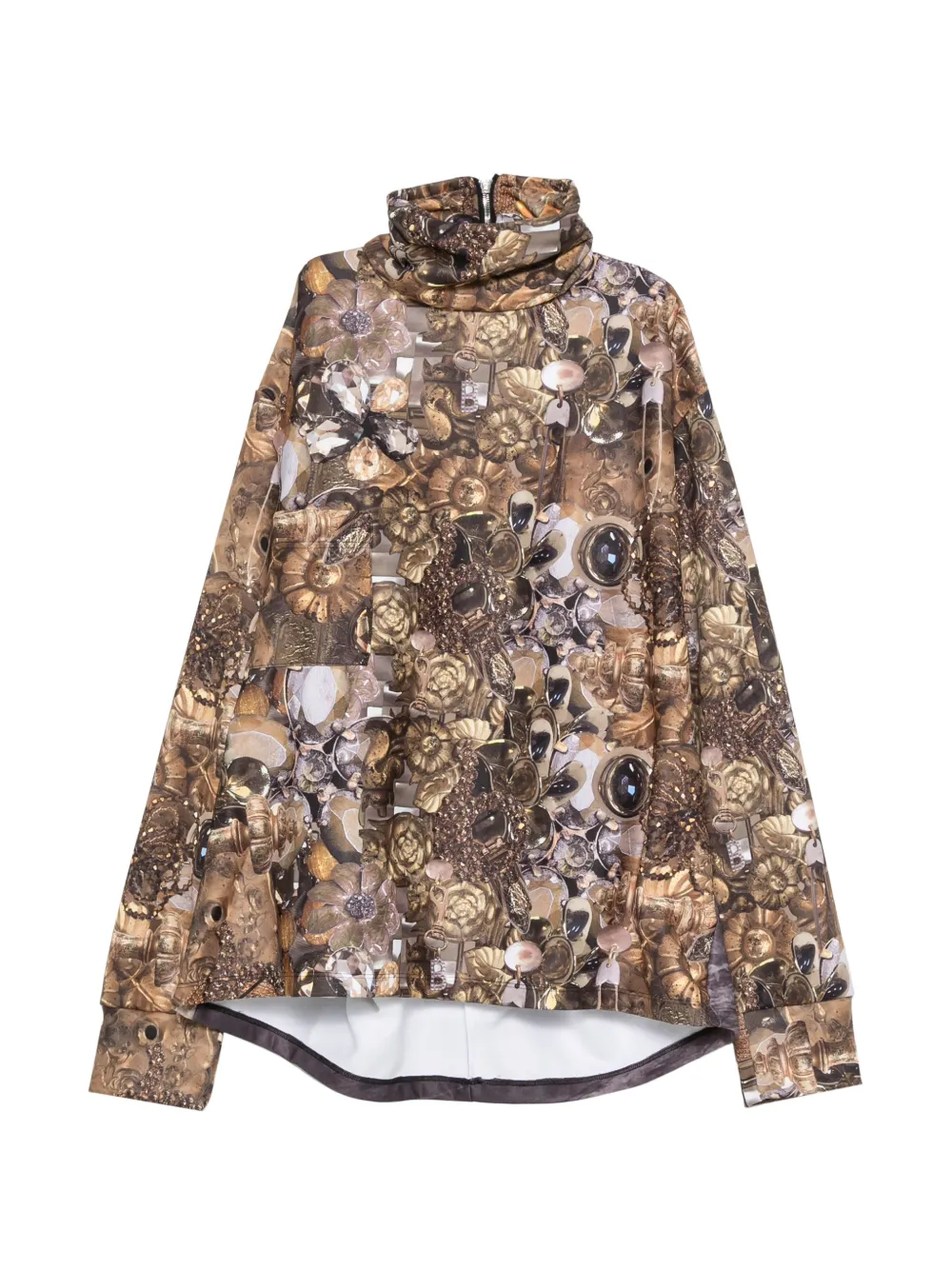 Barbara Bologna graphic-print zip-back blouse