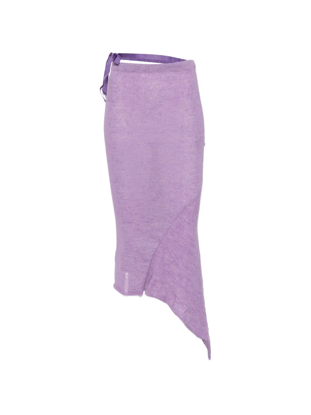 Barbara Bologna asymmetric-hem knitted midi skirt - Viola