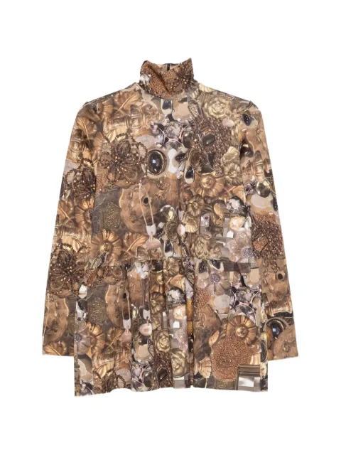 Barbara Bologna graphic-print peplum-hem top