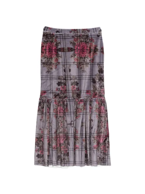 Barbara Bologna floral-print ruffled midi skirt
