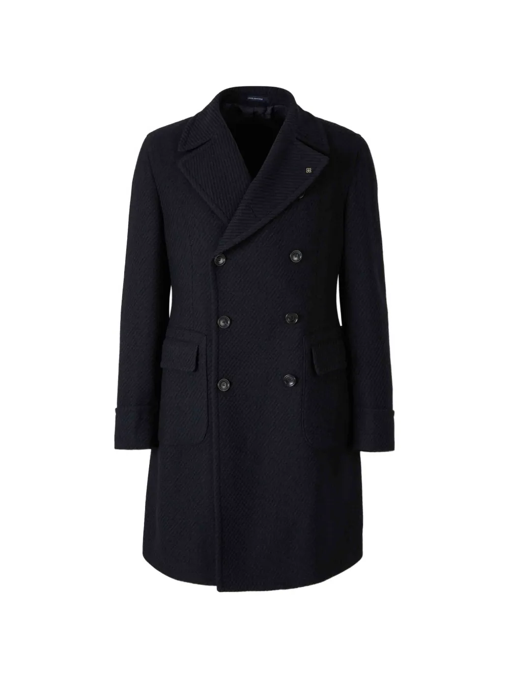 Tagliatore double-breasted lapel-collar coat - Blu
