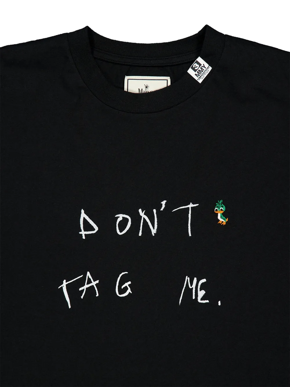 Maison MIHARA YASUHIRO Katoenen T-shirt met 'Don't Tag Me'-print Zwart