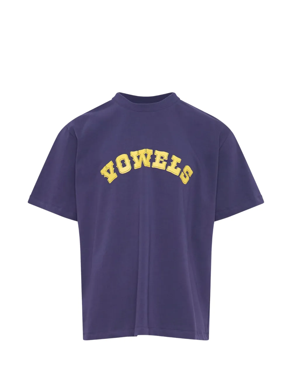 Vowels Cowboy Logo-print Cotton T-shirt In Blue