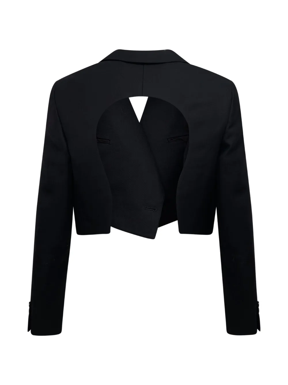 Comme des Garçons Homme Plus Blazer met dubbele rij knopen en uitgesneden details Zwart