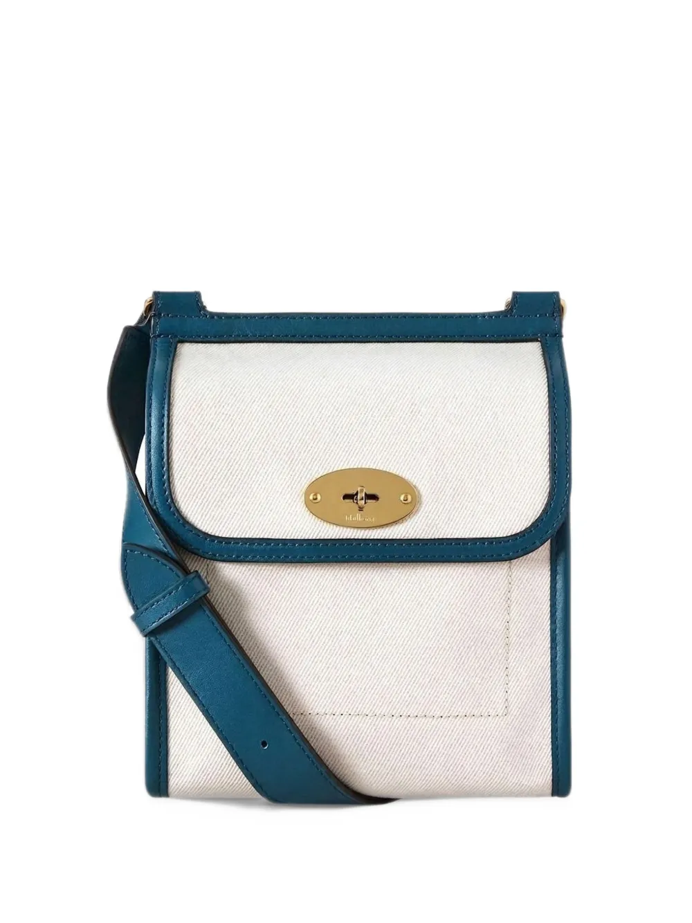 Mulberry small Antony postman's lock canvas shoulder bag Wit