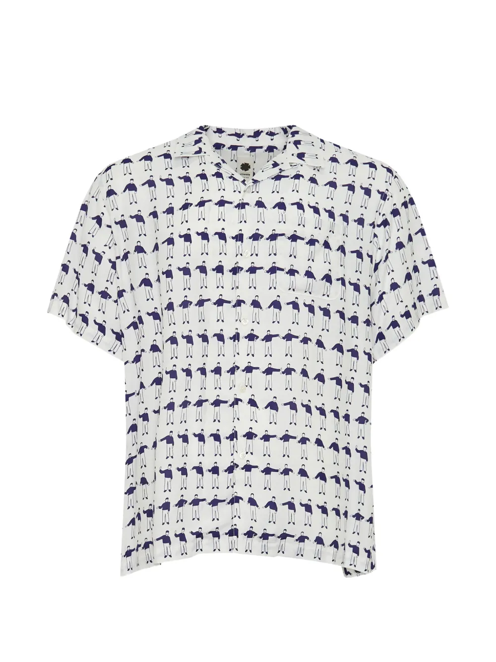 Vowels graphic-print short-sleeved shirt