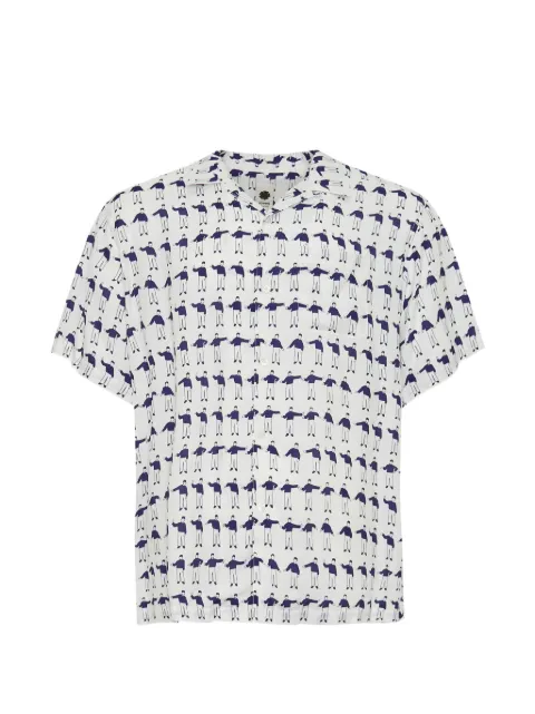 Vowels graphic-print short-sleeved shirt