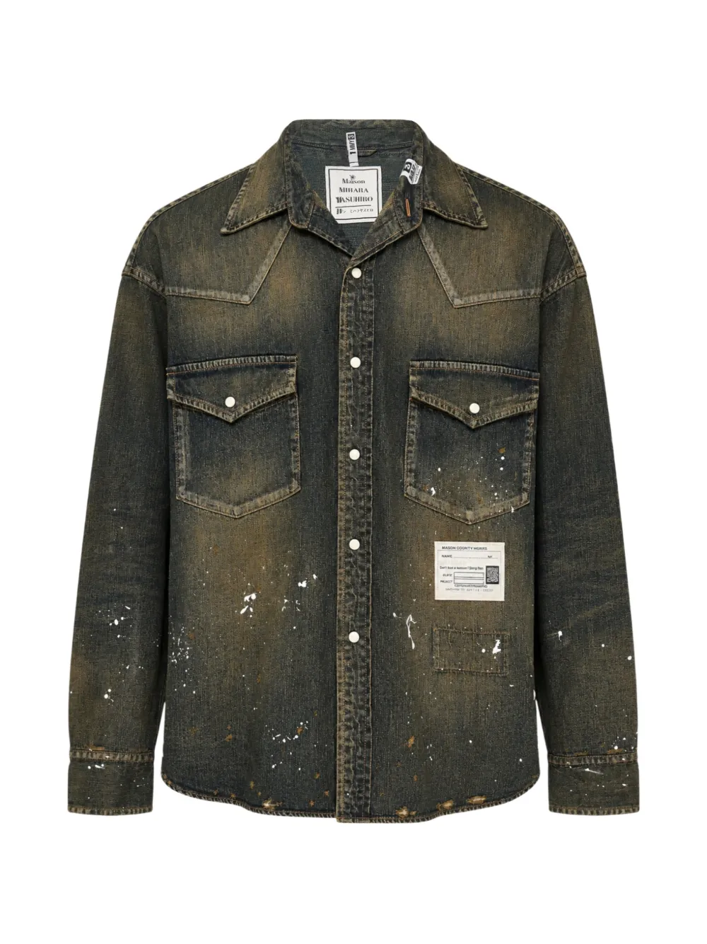 Maison MIHARA YASUHIRO flatted-collar denim shirt