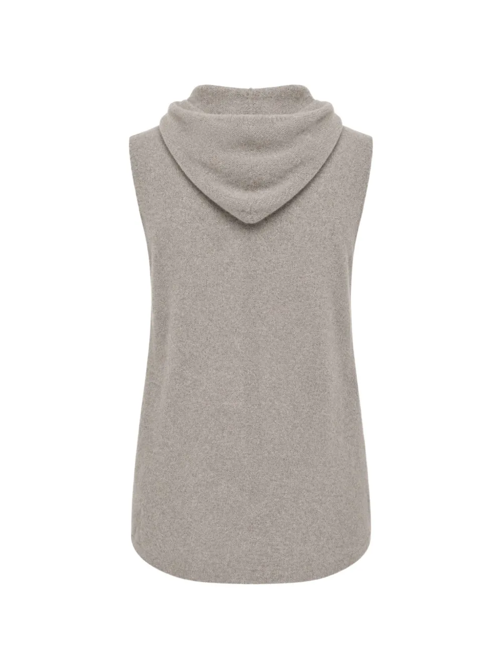 Rick Owens sleeveless hooded sweater Beige