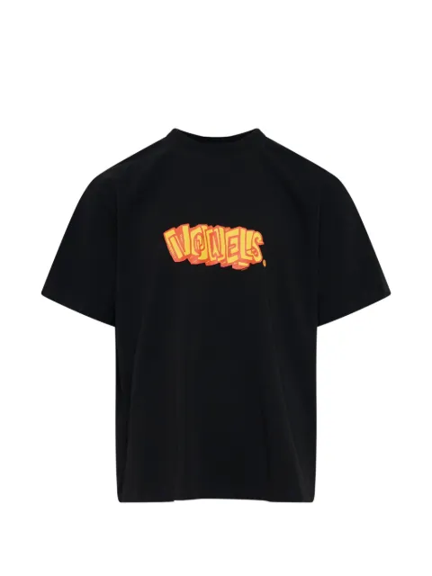 Vowels Graffiti Tee logo-print T-shirt