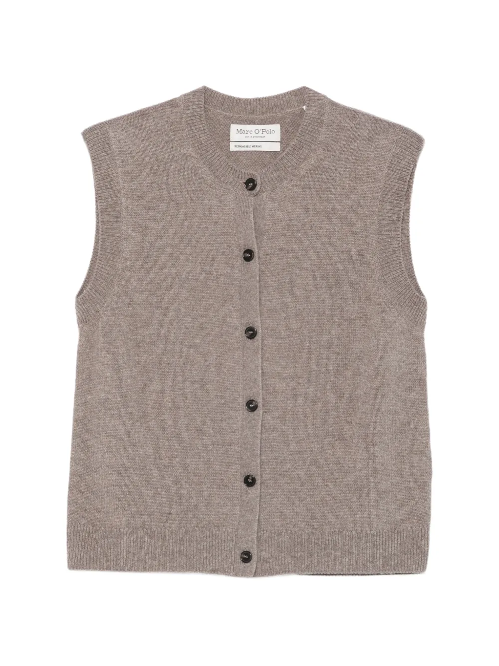 Marc O'Polo button-up sleeveless cardigan - Grigio