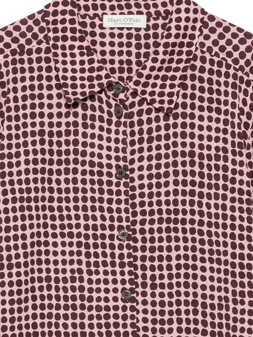 Marc O'Polo polka-dot long-sleeved shirt Roze