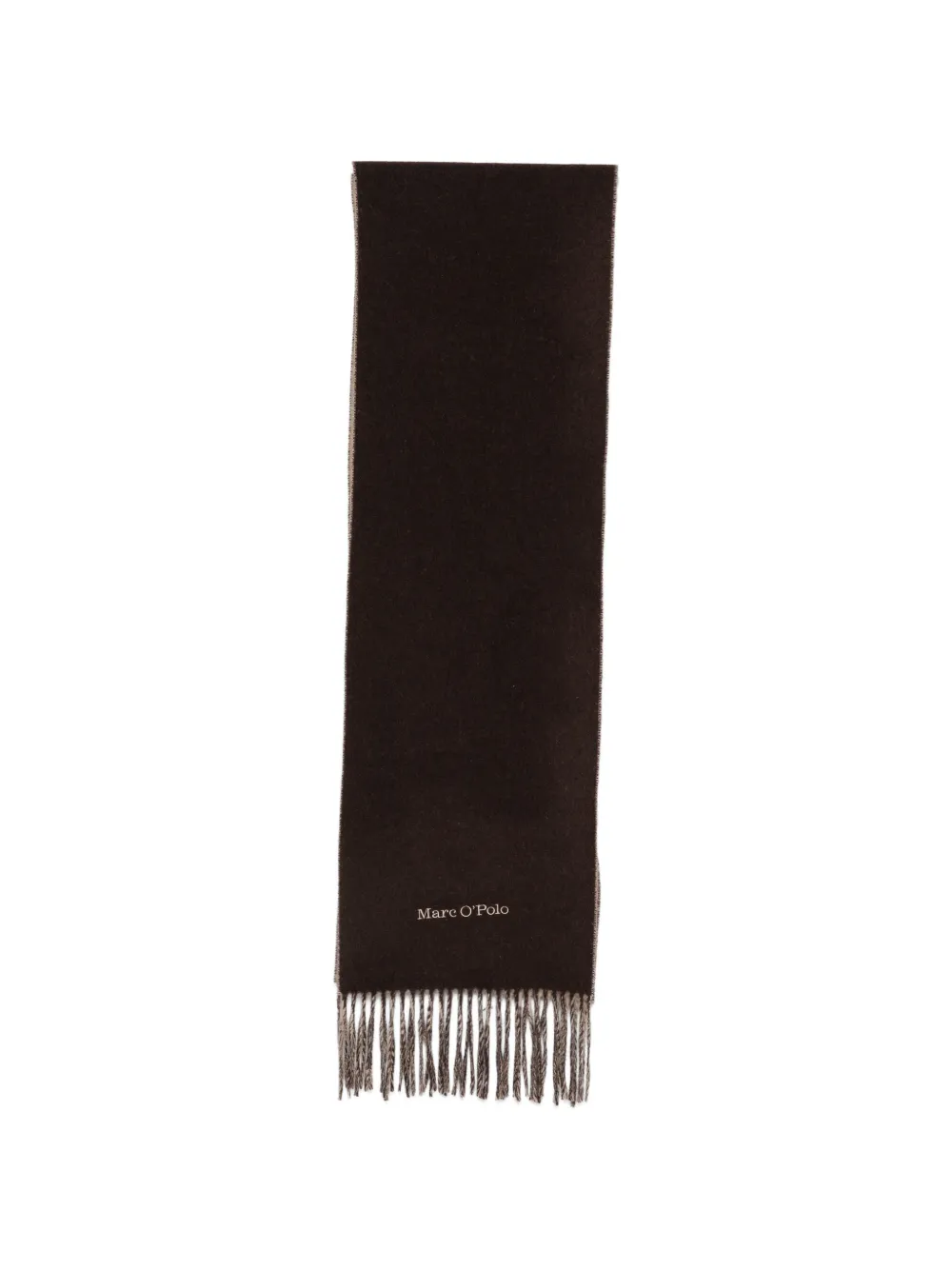 Marc O'Polo fringed logo-print scarf